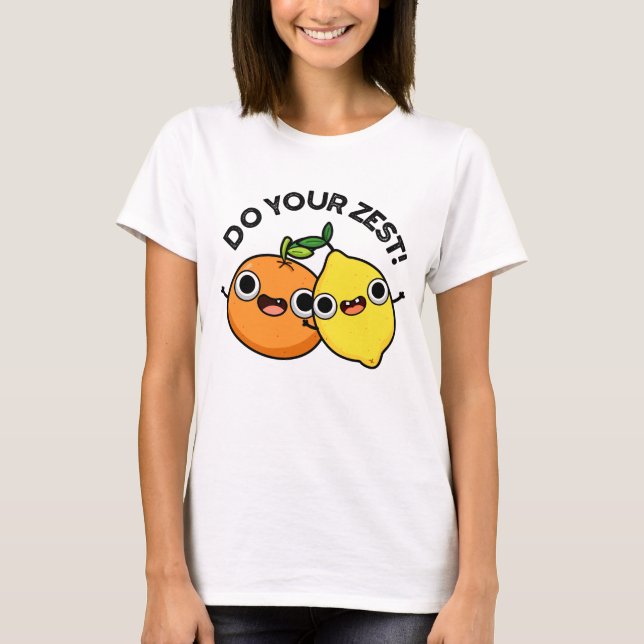 Camiseta Haz tu loco juego de cítricos con fruta (Anverso)