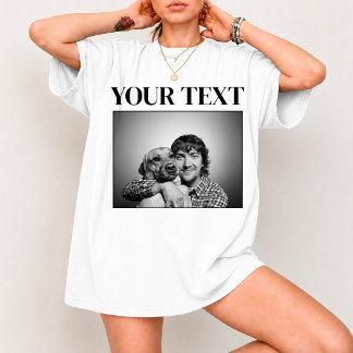Camiseta Haz Tu Propia Foto Vintage & Texto Personalizado R
