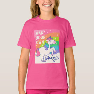 Camiseta Haz tu propia magia   Cute unicornio