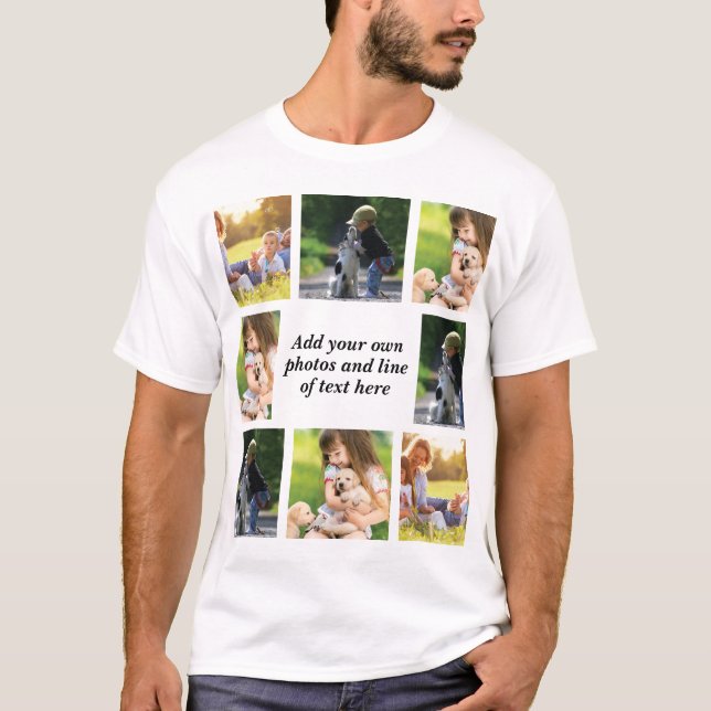 Camiseta Haz tu propio collage de fotos y texto (Anverso)