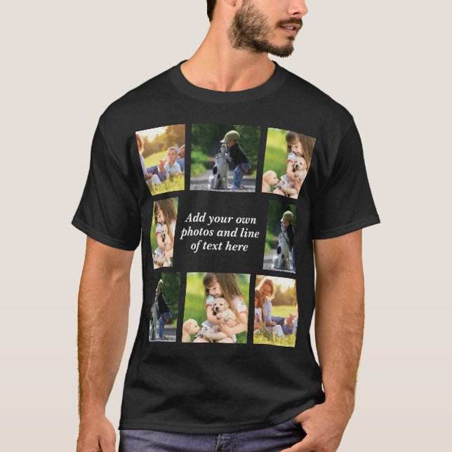 Camiseta Haz tu propio collage de fotos y texto (Anverso)