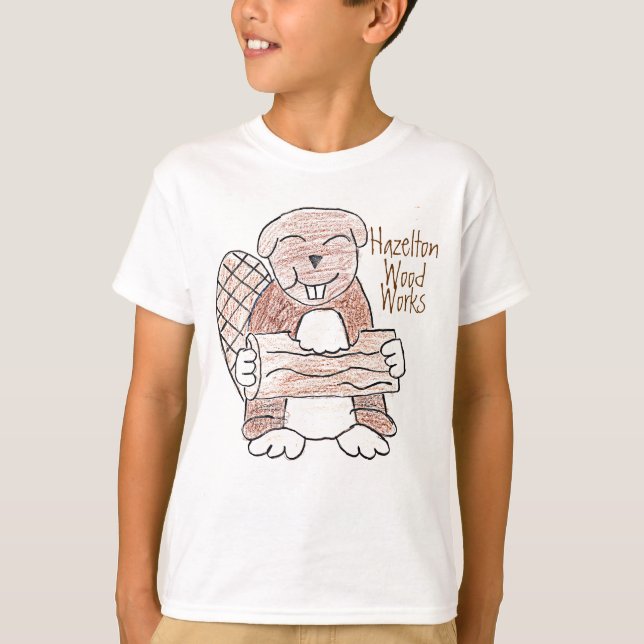 Camiseta Hazelton, madera, trabaja (Anverso)