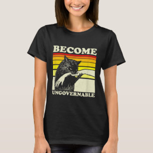 Camiseta Hazte ingobernable gato negro mordiendo la mano me