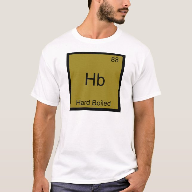 Camiseta Hb - Símbolo de elemento de química divertida y he (Anverso)