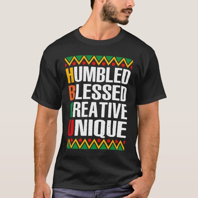 Camiseta HBCU African Humbled Blessed Creative Unique Histo (Anverso)