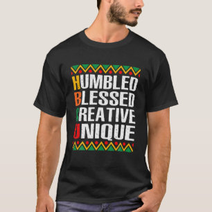 Camiseta HBCU African Humillado Bendecido Creative Unique H
