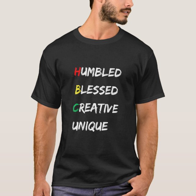 Camiseta HBCU African Humillado Bendecido Creativo Único Ne (Anverso)