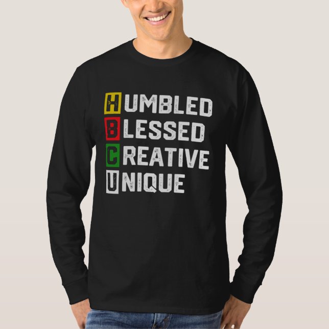 Camiseta HBCU Apparel African Humbled Blessed Creative Uniq (Anverso)