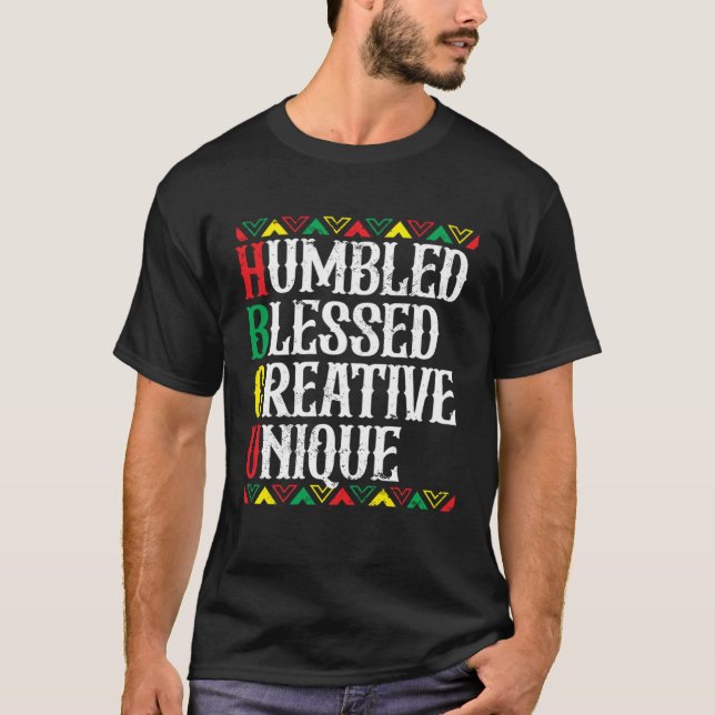 Camiseta HBCU bendecida creativa Af histórica (Anverso)