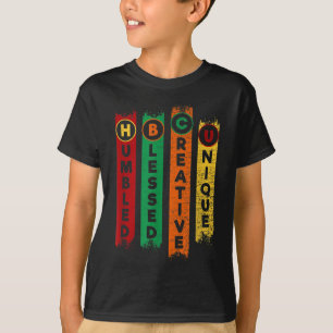 Camiseta HBCU bendecida universidad creativa única en negro