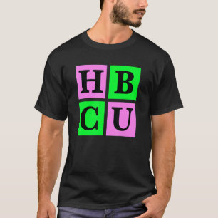 Camiseta HBCU Bloques rosas y verdes adoran