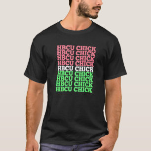 Camiseta HBCU Chick Repeat Pink and Green
