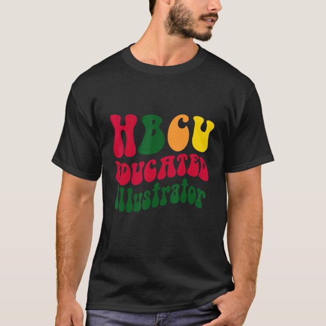Camiseta HBCU Educated illustrator Black college Alumni App (Anverso)