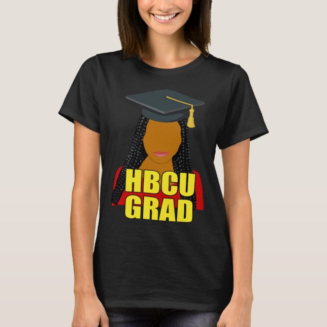 Camiseta HBCU Grad Black Woman With Braids (Anverso)