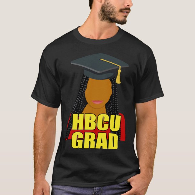 Camiseta HBCU Grad Black Woman With Braids (Anverso)