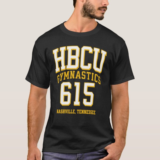 Camiseta HBCU Gymnastics 615 Area Code Nashville TN (Anverso)