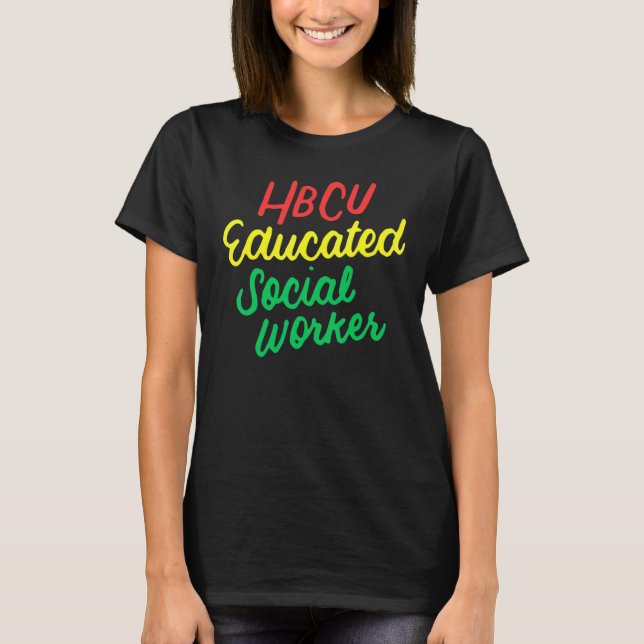 Camiseta Hbcu Hbcu Trabajador Social Educado (Anverso)