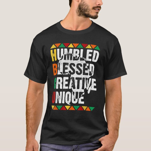 Camiseta HBCU Humbled Blessed Creative Unique T-Shirt Histo (Anverso)