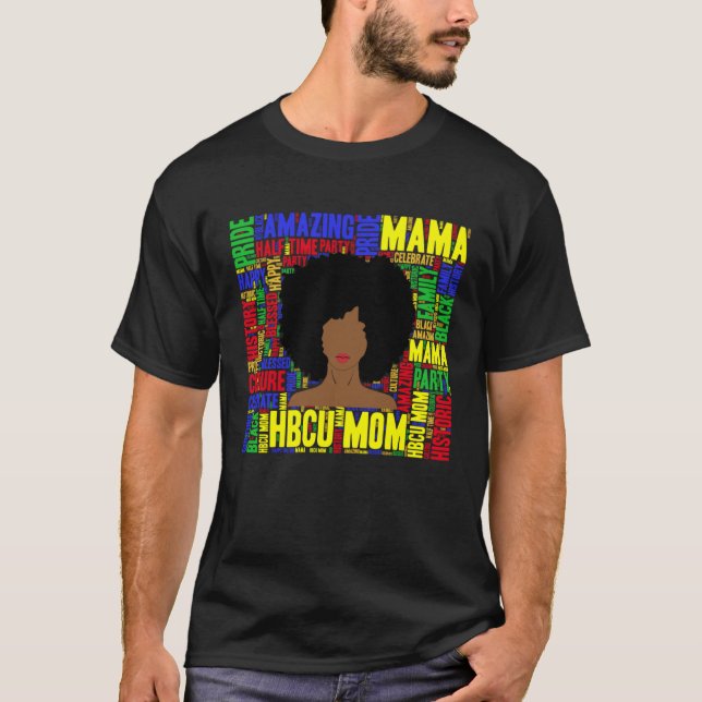 Camiseta HBCU Mom Mama Afro (Anverso)