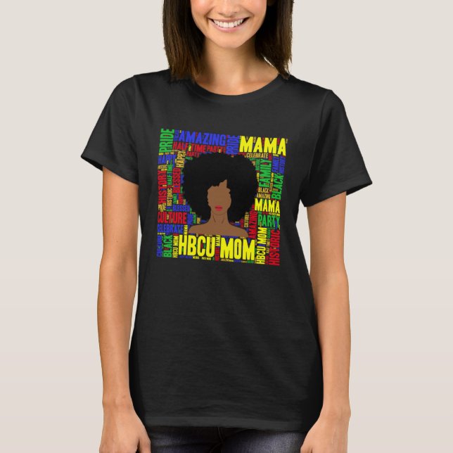 Camiseta HBCU Mom Mama Afro (Anverso)