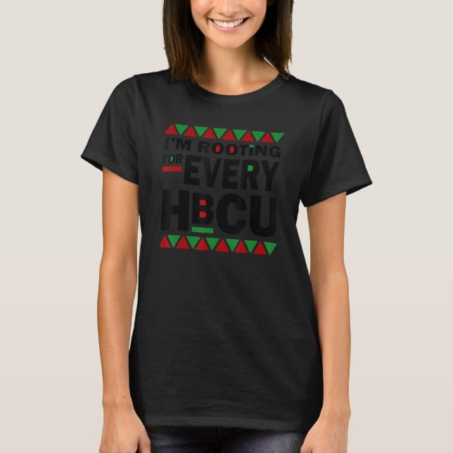 Camiseta HBCU Orgullo de historia negra que estoy buscando  (Anverso)