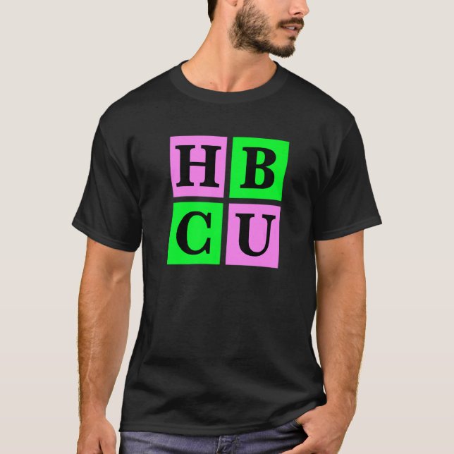 Camiseta HBCU Pink and Green Blocks Love   (Anverso)