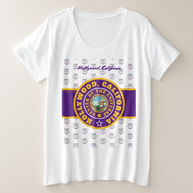 Camiseta HCACOU HOLLYWOOD, CA (COU) Plus Size (Anverso del diseño)