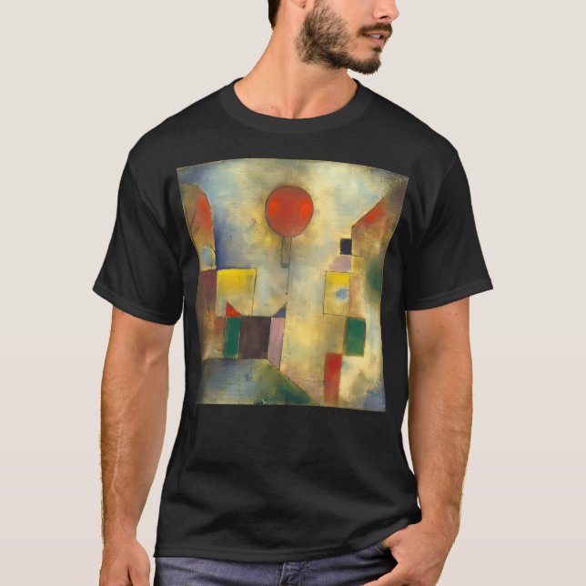 Camiseta Hd. Globo Rojo De Paul Klee. Alto (Anverso)