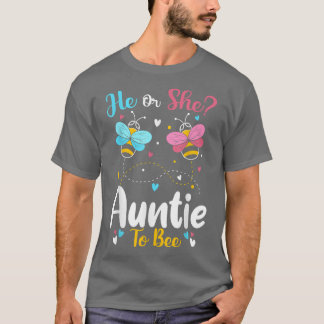 Camiseta He and She Auntie To Bee Keeper Of The Gender Reve