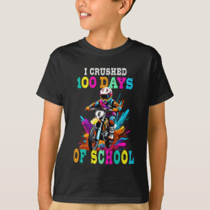 Camiseta He aplastado 100 días de escuela de Motocross