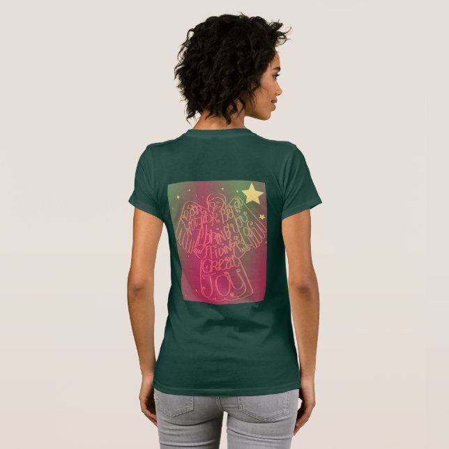 Camiseta "He aquí, te traigo bocas de gran alegría" Ángel (Reverso completo)