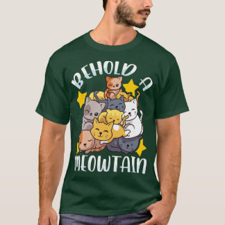 Camiseta He Aquí Un Gatito Gracioso De Meowtain Cute Cat Mo