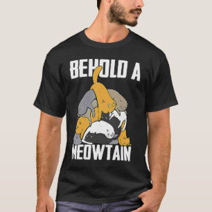 Camiseta He Aquí Un Gato De Meowtain Cute