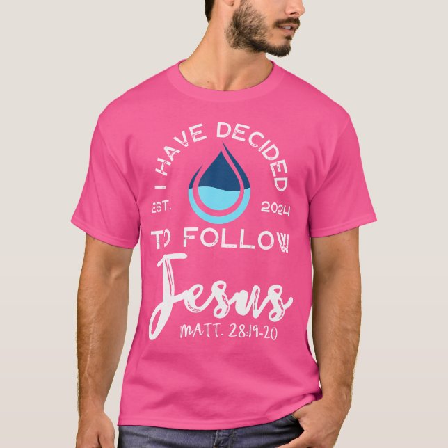 Camiseta He Decidido Seguir A Jesús 2024 Negro (Anverso)