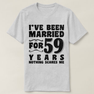 Camiseta He estado casada durante 59 años, esposa de marido