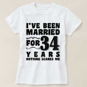 Camiseta He estado casada por 34 años de la fiesta de la so