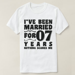 Camiseta He estado casado durante 07 años Aniversario de bo