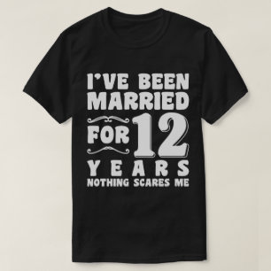 Camiseta He estado casado durante 12 años aniversario de bo