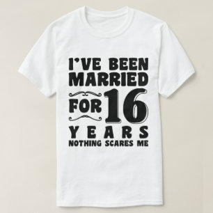 Camiseta He estado casado durante 16 años Aniversario de bo