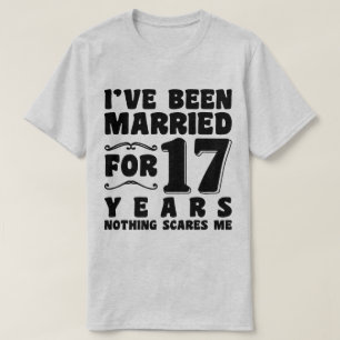 Camiseta He estado casado durante 17 años aniversario de bo