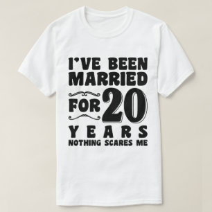 Camiseta He estado casado durante 20 años aniversario de bo