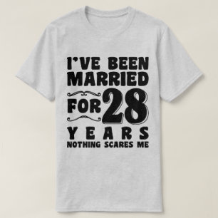 Camiseta He estado casado durante 28 años aniversario de bo