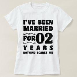 Camiseta He estado casado durante 2 años Fiesta de boda div