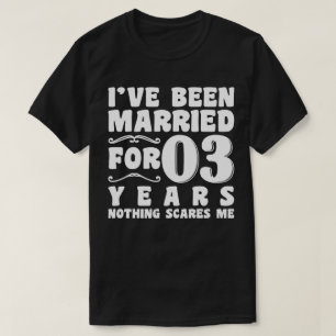 Camiseta He estado casado durante 3 años Aniversario de bod