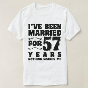 Camiseta He estado casado durante 57 años Esposo Esposa Div
