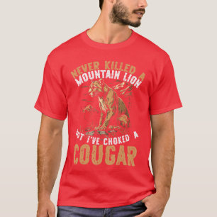 Camiseta He Estrangulado Un Puma Divertido Humor Adulto Hom