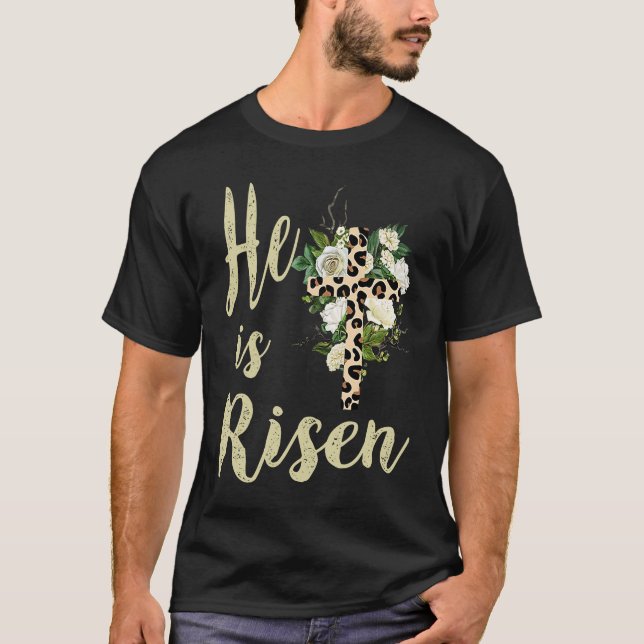 Camiseta He Is Risen Cute Christian Teen Girls Mom  Jesus E (Anverso)