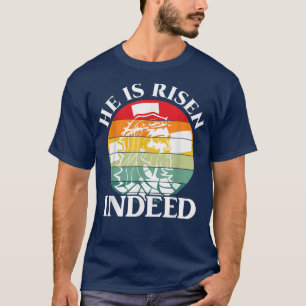 Camiseta He is Risen Indeed Retro Vintage Easter Day Gift 