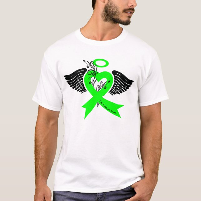 Camiseta He llevado a cabo un ángel (el cáncer del linfoma) (Anverso)