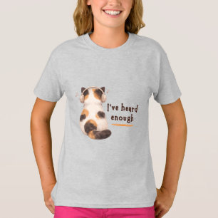 Camiseta "He oído suficiente" Gato con auriculares